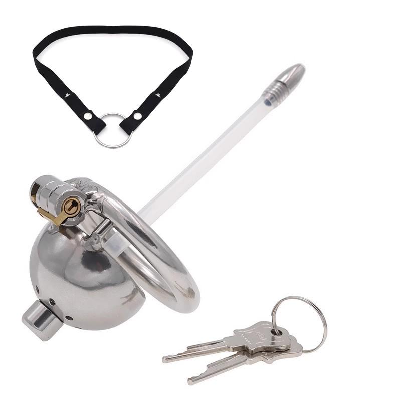 Ultra Small Metal Chastity Lock CB6000s: Male BDSM Master-Slave Birdcage Pot Lid Head Training Tool.