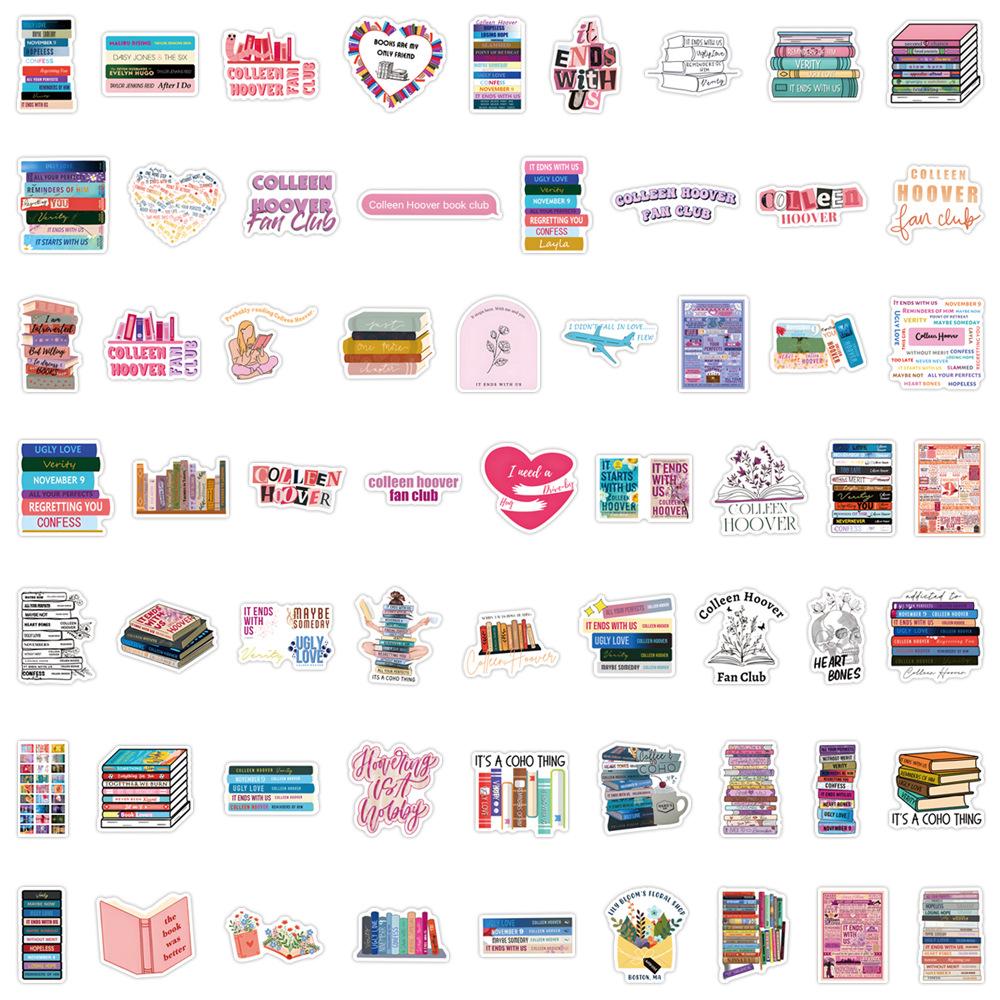 60 New Colleen Hoover Graffiti Stickers Decorate Suitcase Mobile Phone Skateboard Stickers