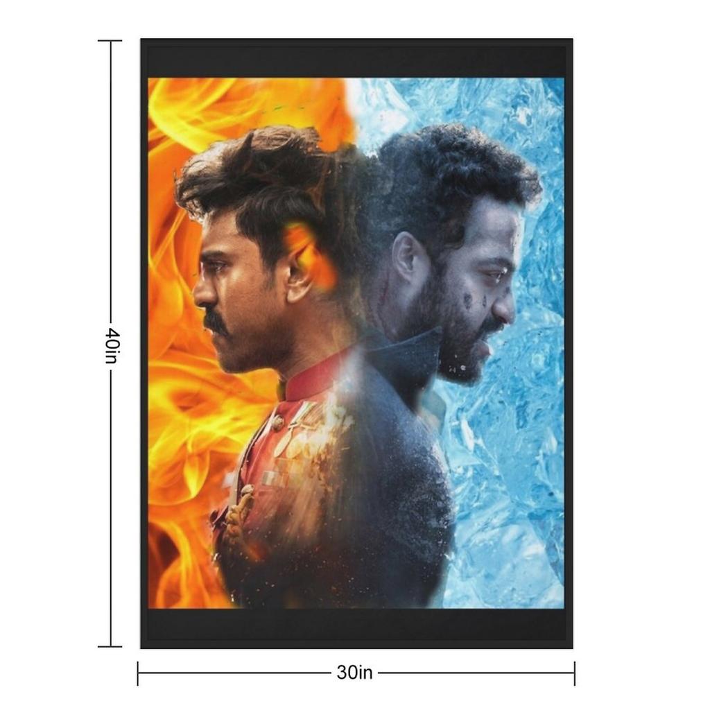 rrr full movie RRR Poster Throw Blanket Tourist Hair warm winter Beautifuls Blankets