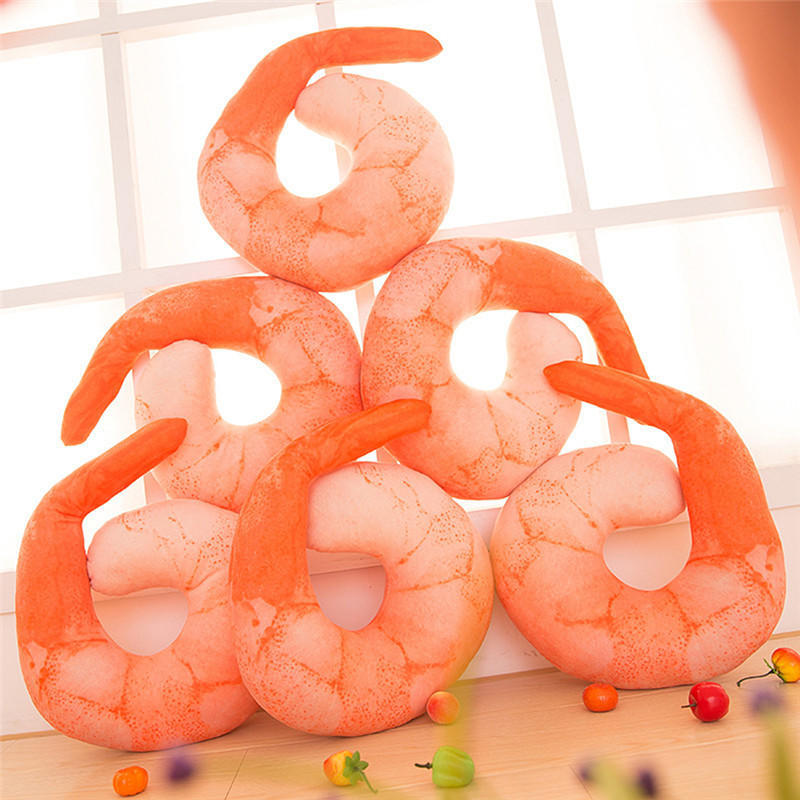shrimp plush pillow