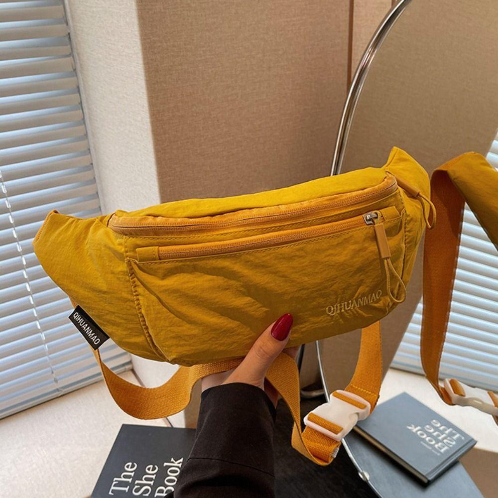 Solid Color Chest Bag Crossbody Bag Crossbody Waist Pack Casual Nylon Fanny Packs Travel