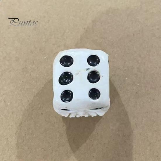 Dark Atmosphere Game Prop Skull Dice for Adults, Gothic Resin Shaped Halloween Desktop Ornament 6 Sided Entertainment, Party Favors Skeleton
