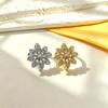 Elegant Snowflake Zircon Ring: Versatile Copper Jewelry for Women