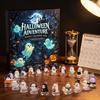 Halloween Adventskalender 2026, Acryl Geist Blind Box Countdown-Kalender mit täglichen Überraschungstüren, Tisch-Feiertagsdekoration für Heimparty Geschenk