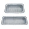 Extendable Dish Drainer, Hangs Over Kitchen Sink, Cutlery Holder, Vegetable & Fruit Holder (Gray)