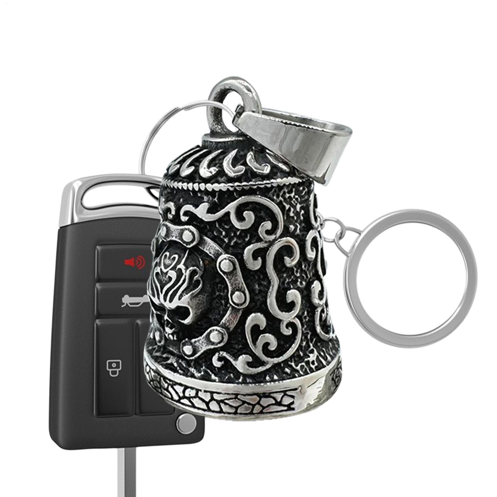 

Motorcycle Bell Skull Motorcycle Ornaments Vintage Handmade Biker Ornament Weatherproof Rider Key Chain For Road Trip Riding China Mainland