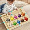 Labirint cu Numere de Urmărit Tablă de Numărat Joc Magnetic de Numărat și Sortat pe Culori Labirint Educativ din Lemn Jucărie pentru Copii
