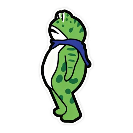 1/5/10/20/50/100Pcs Resist Frog Sticker Waterproof PVC Frog Meme Sticker Cell Phone Laptop Computer Helmet Water Bottle Decorative Animal Decal
