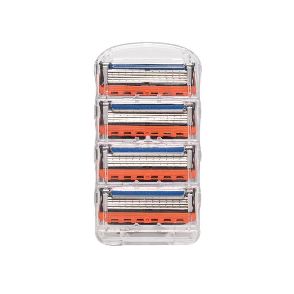 Men's Universal 5-Blade Manual Razor with Gillette-Compatible Five-Layer Head