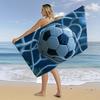 Soccer Ball Design Lightweight Microfiber Towel Fast Drying Ultra-Soft Highly Absorbent Stylish Beach Towel with Soccer