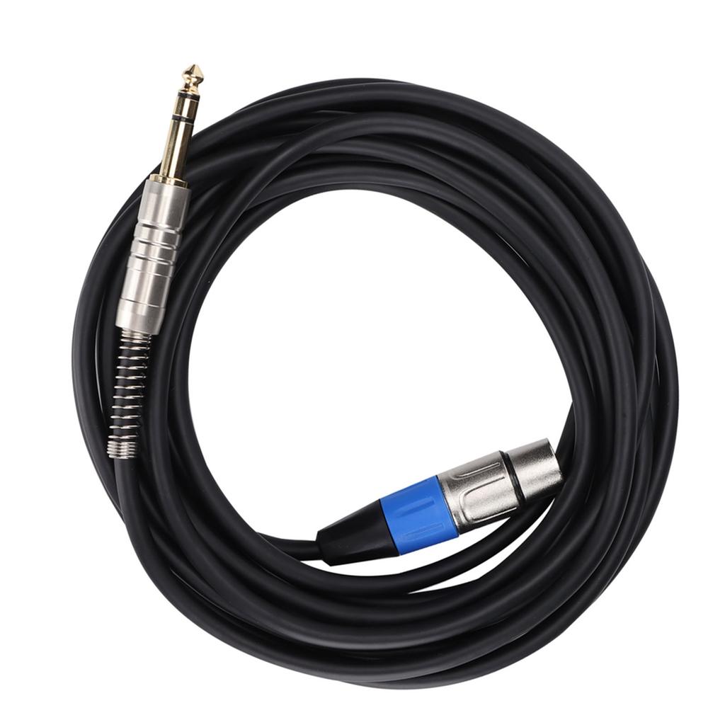 XLR Female To 6.35mm Cable Large 3‑Core Balanced Signal Interconnect Cable for Microphones Amplifier Speaker