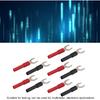 10pcs Y Spade Plug, Red Black Plated U Fork Spade Connector with 4mm Jack Copper Banana Socket for Multimeters Electronic Applications, Support 30V