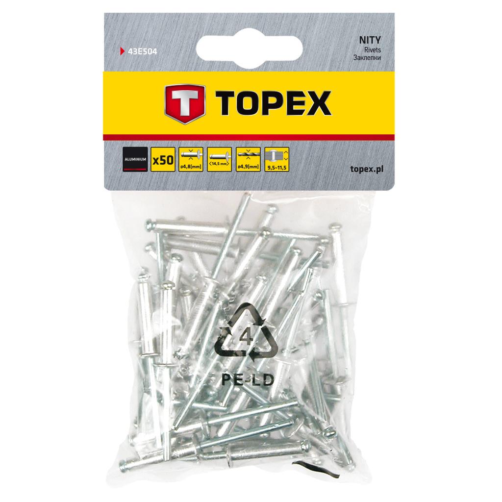 Aluminum rivets 4.8 x 14.5 mm, 50 pcs.