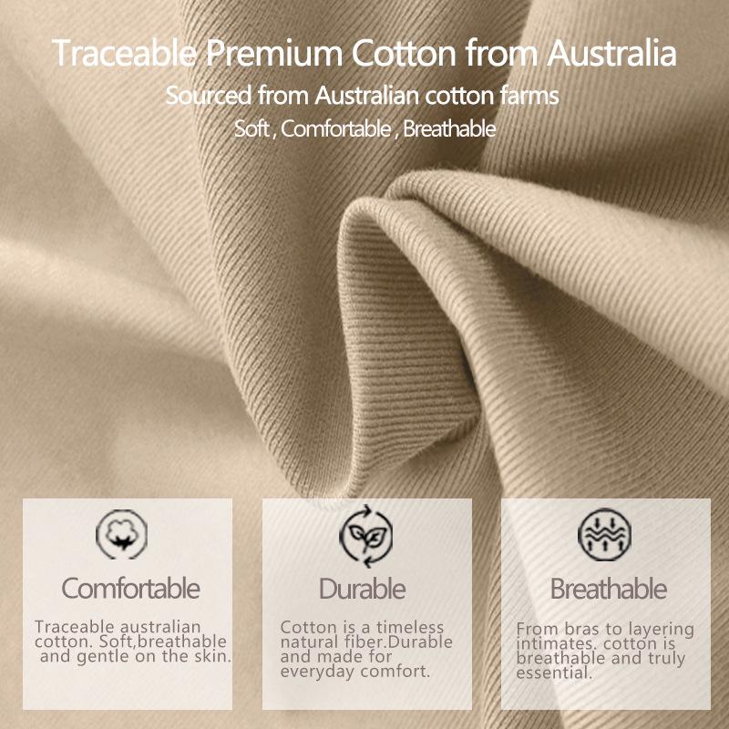 High-quality Australian traceability cotton jelly glue bra, beautiful back, big chest, small steel ring-free breathable and seamless underwear