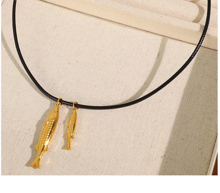 European & American Titanium Steel Tuna Skin Necklace: Tropical Ocean Luxurious Stainless Steel Women's Jewelry