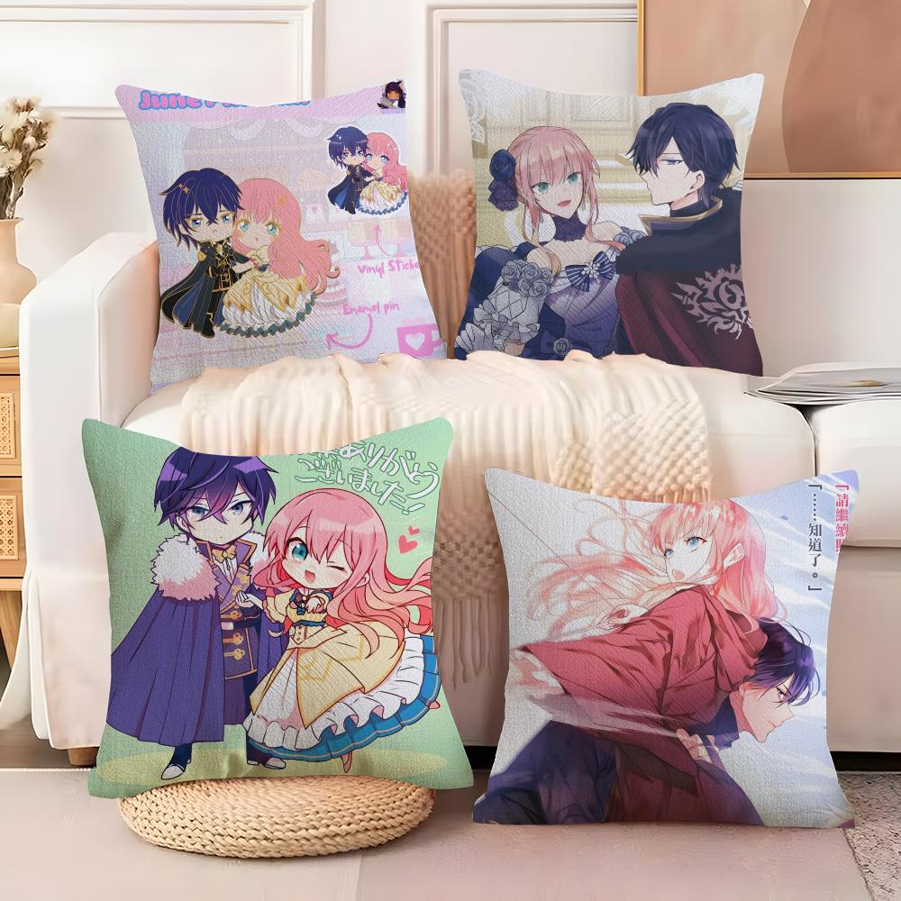 Pillow Case Cotton Linen Fabric Square Zipper Pillowcase Home Decorative Living Room Comic Light Novel 7-7Th Time Loop 3