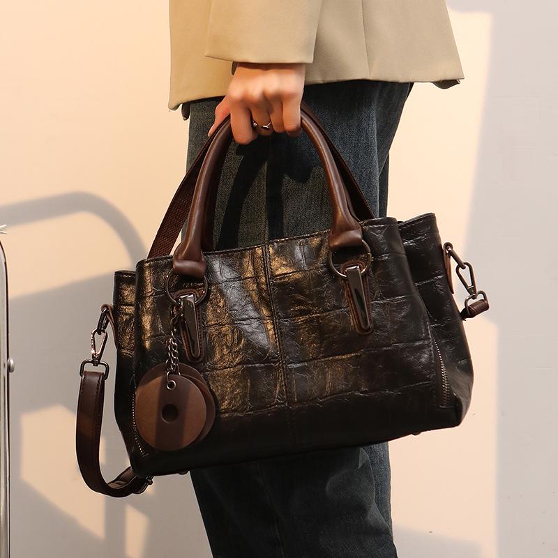 Hongkong 2025 Retro Kolorowy Blok Ręczna Torba Crossbody o Dużej Pojemności Poduszka dla Kobiet