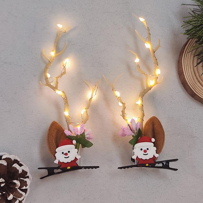 Świecące Świąteczne Akcesoria do Włosów Bałwana: Świecąca opaska i spinka do włosów dla dorosłych i dzieci