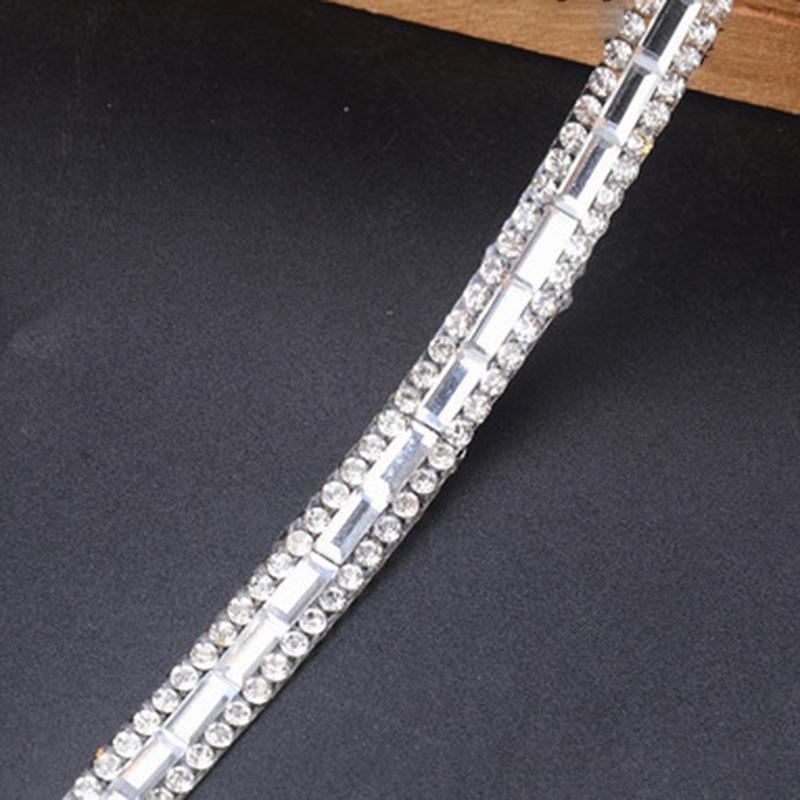 

Rhinestone Ribbon Tools Portables Reliables Trims 3.3 Foot 3.3 foot Beaded Bridal Trim Embellishments On Applique