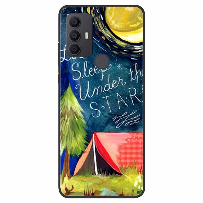 For TCL 30 SE Case Silicone Starry Space TPU Soft Back Cases For TCL 305 Cover Marble Painted for TCL 30SE TCL305 Fashion Bags