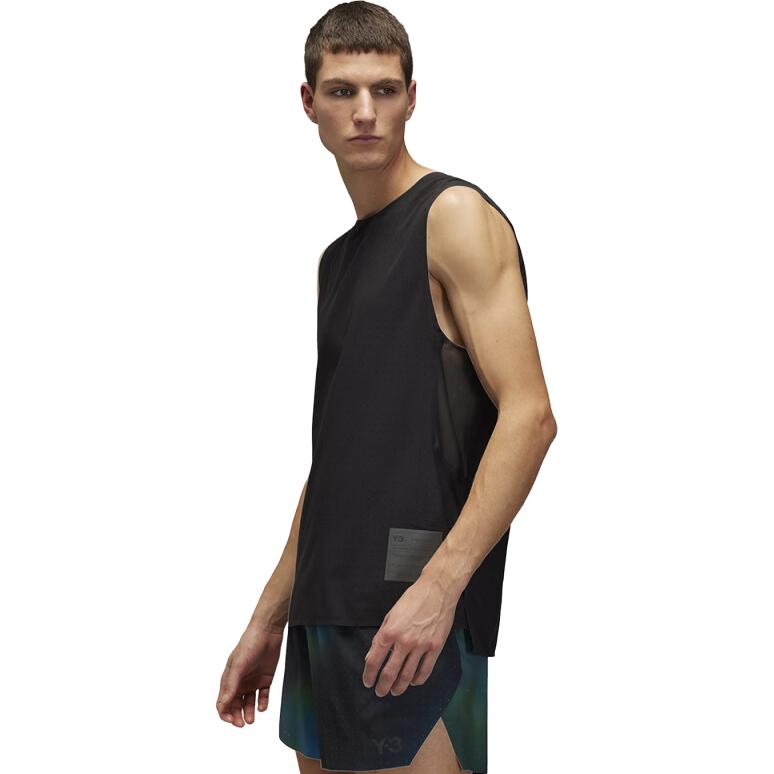 Y-3 Run Tank Black Men Tops JN4885