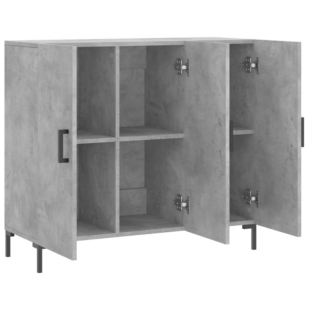 Sideboard Concrete Grey 90 x 34 x 80 cm Particleboard