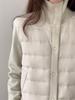 Winter stand-up collar knitted splicing down jacket women's 2025 new light and thin warm short jacket