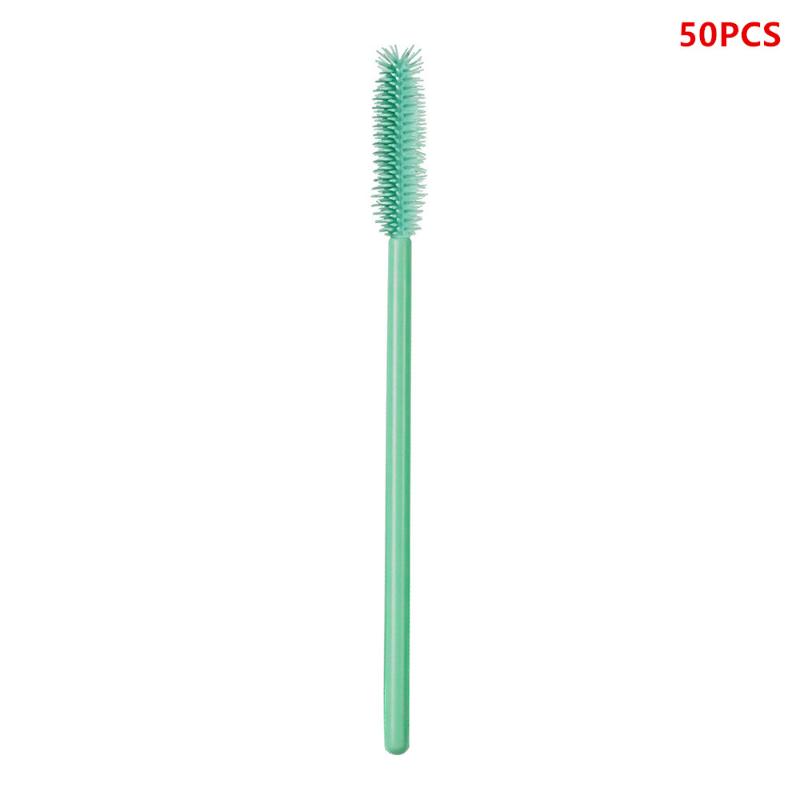 50Pcs Disposable Silicone Eyelashes Brushes Applicator Eye Lash Mascara Wands Brush Eyelash Extension Women Makeup Tools