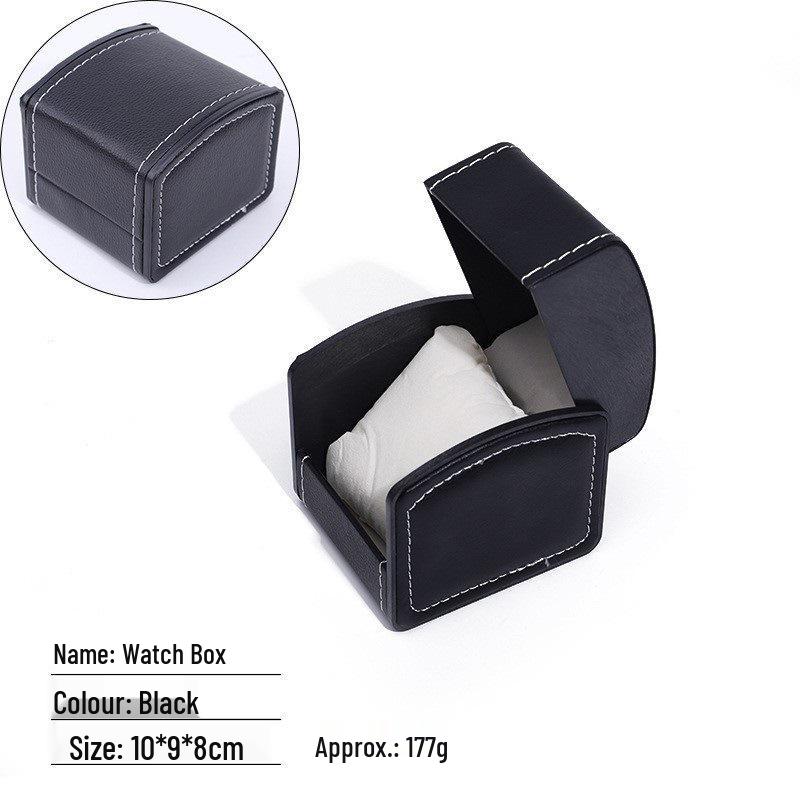 Frosted PU Flip-Top Watch and Jewelry Storage Box