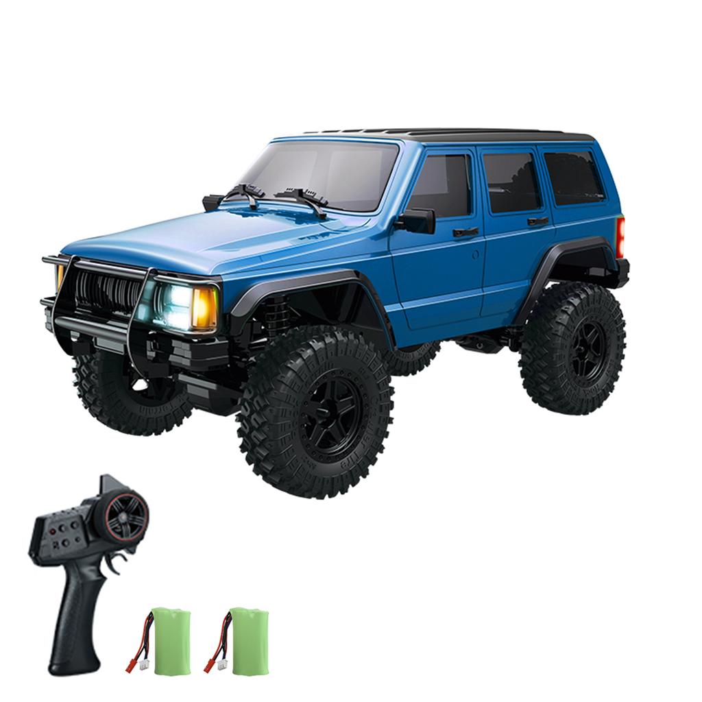 Remote Control Car, 2.4GHz 4WD Rechargeable Electric Off-Road Vehicle with LED Lights 3 Batteries, 1