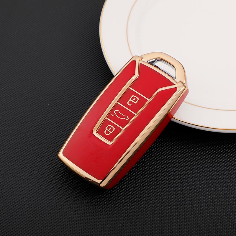 

Cover Key Case Holder Fobs Funda Llave for Volkswagen Touareg 2018 2019 2020 2021 3 Button Remote Key Bag