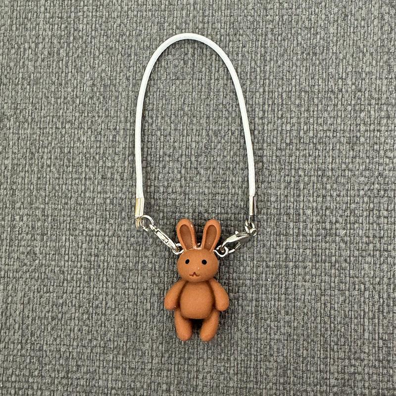 Drăguț de desene animate mini iepuraș pandantiv accesorii pentru casă de păpuși pentru decorarea gâtului păpușii de pluș, model de iepure kawaii, farmece, jucărie de îmbrăcare