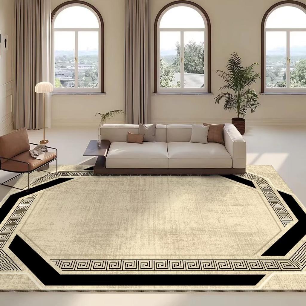 European Style Living Room Luxury Decoration Carpet Gold Sofa Chair Large Area Rug Customizable Easy To Clean Non Slip Mat