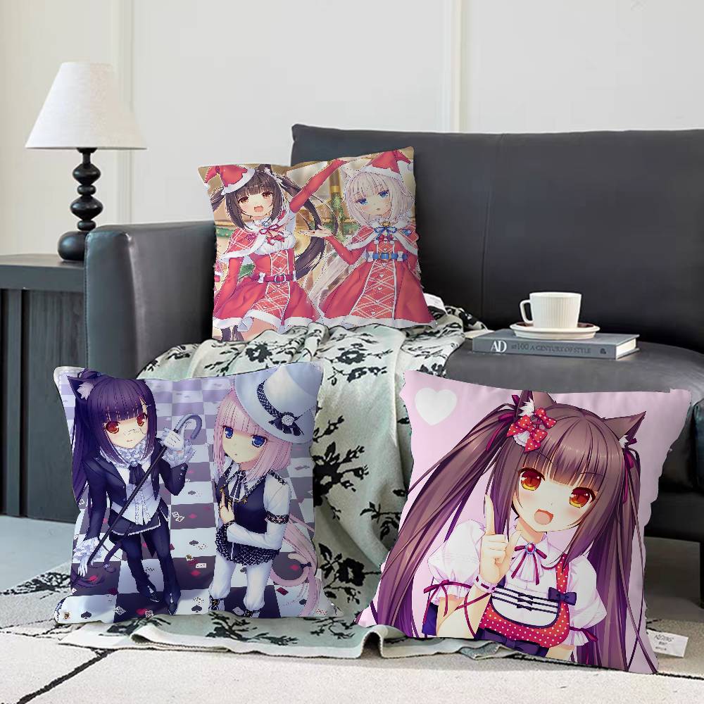 Anime N-Nekoparas Pillowcases Home Bedding Decorative Pillow Cover Wedding Super Soft Pillow Case