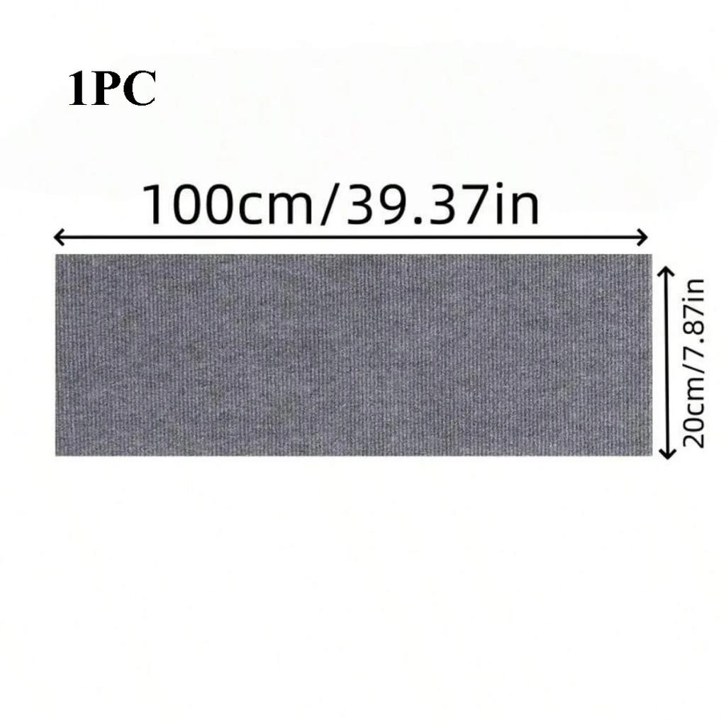 1pc Staircase Mat Self-adhesive Safety Door Mat Soft Stripe Non-Slip Stair Tread Carpet Mat Home Decor