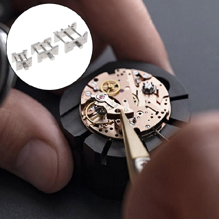 Multifunctional Fixed Base Aluminum Watch Movement Holder Watches Repair Accessory Watch Movement Clamp for Watchmaker