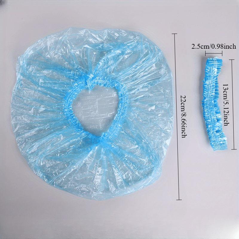 100 large-sized disposable PE shower cap for women with larger thick waterproof bath cap anti-fume butt cover