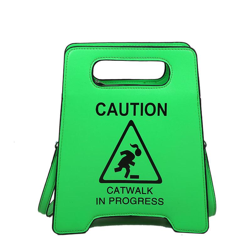 2025 Fashion Creative Spoof Personalized Parking Sign Forbidden Driving Fashion Hip Hop Messenger Bag Woman