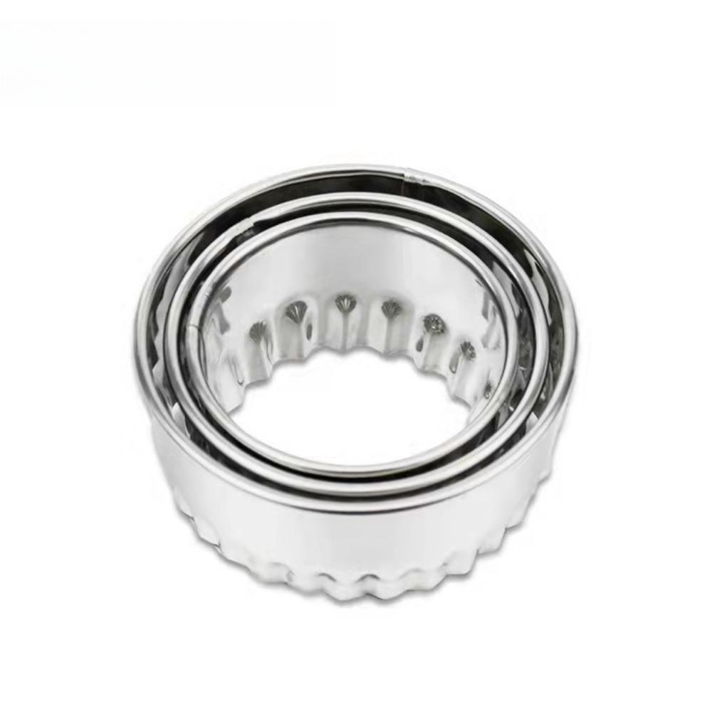 3pc Set of Round Molds for Dough Products, Stainless Steel