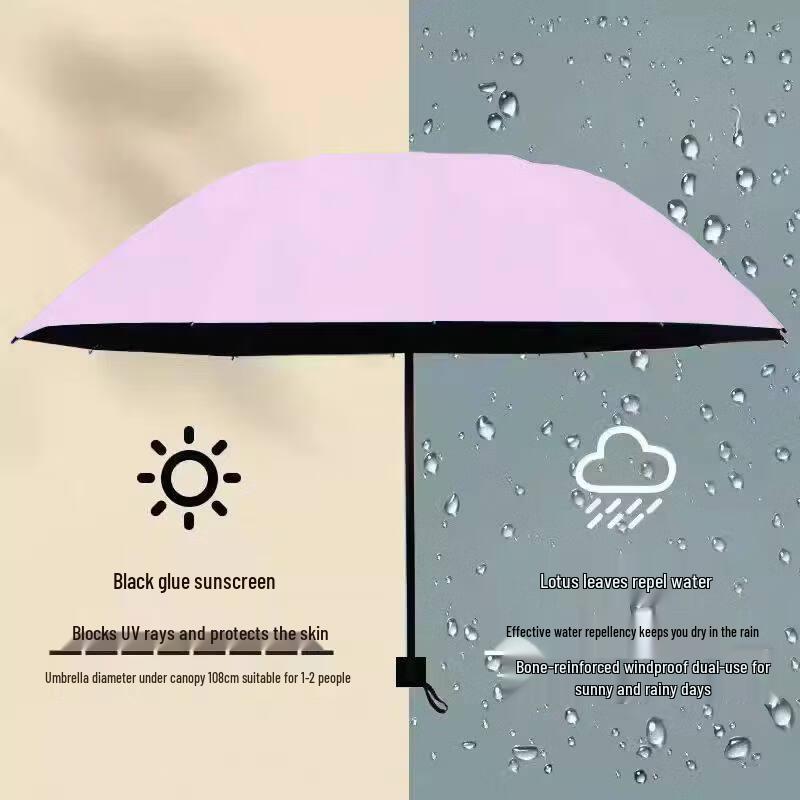 Extra-Large 12-Rib Manual UV Protection Folding Umbrella