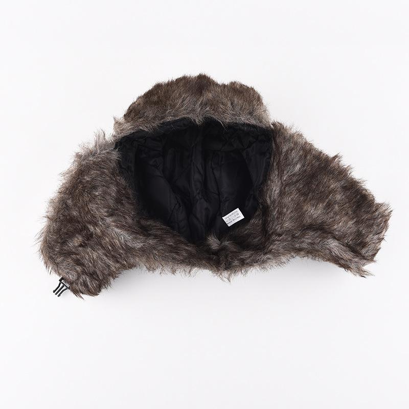 Cappello da caccia da uomo, paraorecchie in finta pelliccia, Cappello da caccia invernale caldo, Cappello da aviatore, Cappello da pesca sul ghiaccio, Cappello da sci