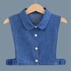 Kids Fake Collar Shirt Cotton Necktie False Collar Children Denim Detachable Shirt Collar Boys Girls Collares Mujer Faux Col