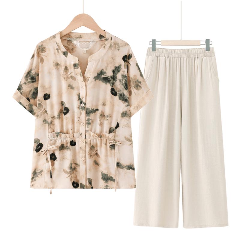 Yuzhaolin Women s Summer Two-Piece Set XL
