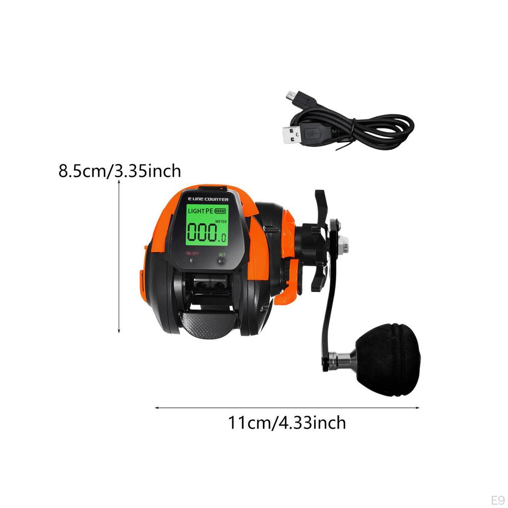 7.2:1 Elektronisk fiskerulle, Smart Lättviktig, Vattentät, USB-uppladdningsbar.