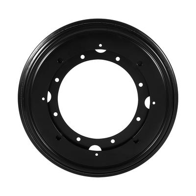 Piastra girevole girevole Lazy Susan zincata rotonda per impieghi gravosi con cuscinetto rotante (9" Nero)