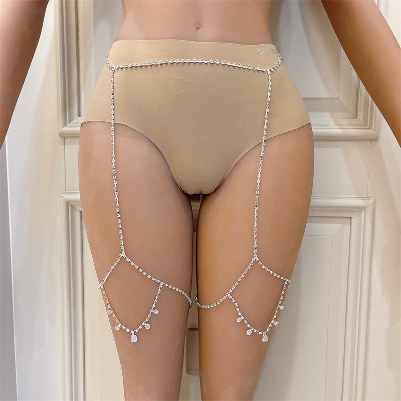 European And American Jewelry, Rhinestone Body Chain, Flash Diamond Claw Chain, Beautiful Leg Chain, Sexy Body Chain Body Chain