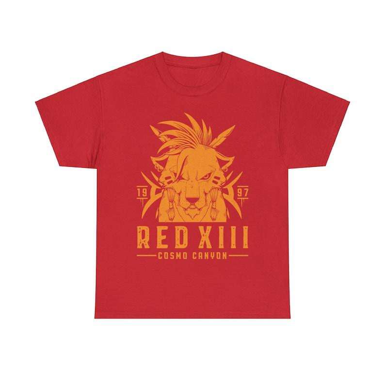 Футболка Red XIII Nanaki Cosmo Final Fantasy 7 Игровая футболка Final Fantasy VII Rebirth Игровая футболка для геймера S