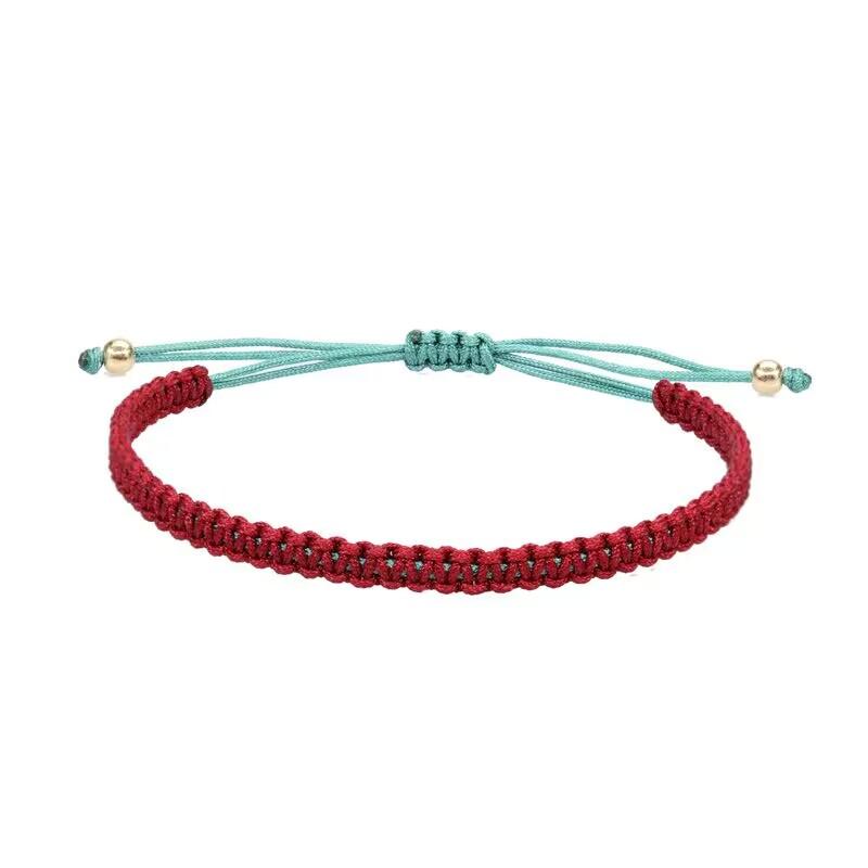 Lucky Woven Rope Bracelets & Bangles Women Men Handmade Knots Tibet Buddhist  Friendship Girls Gift Adjustable