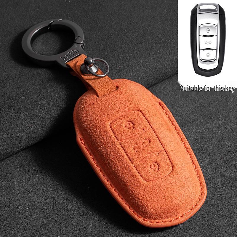 Geely Emgrand GS Key Case - Suede Three-Color Design for S1, Boyue, X3, Vision X6, Borui, Panda (Unisex)