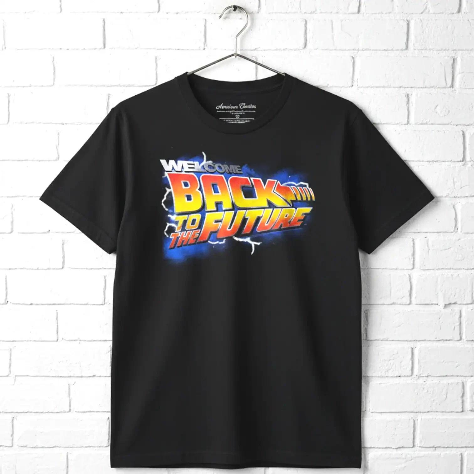 Welcome Back to The Future Logo Men s T Shirt S